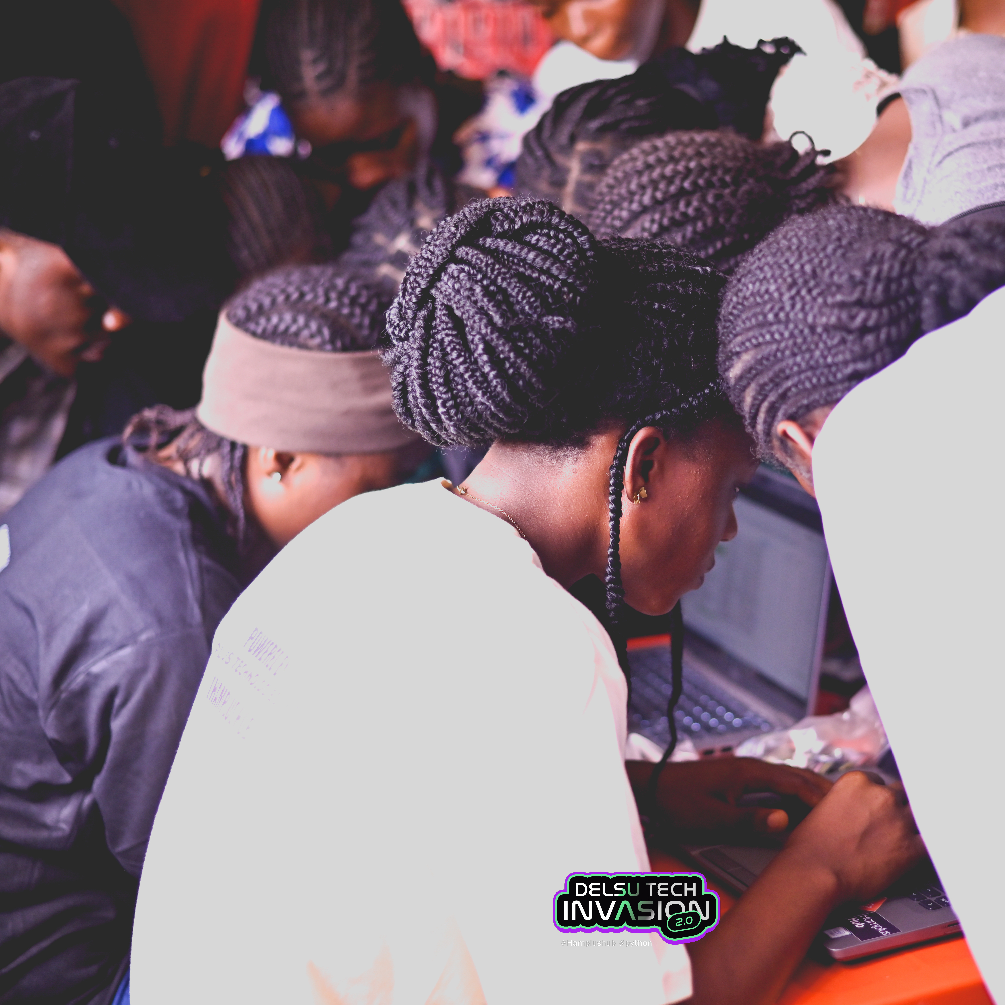 Christabel and Precious registering participants during DTI 2.0